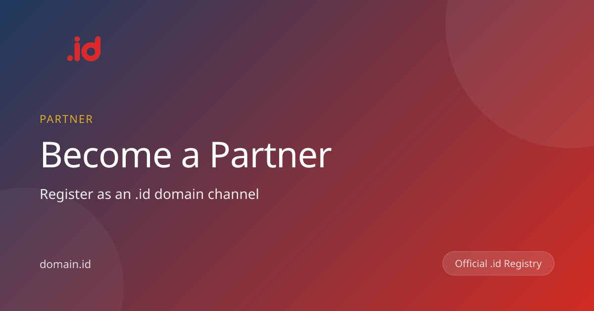 Registrar / Reseller Registration | domain.id